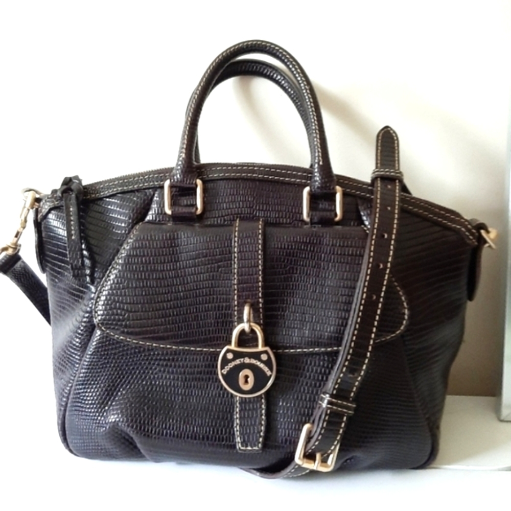 Dooney and Bourke Embossed Leather Satchel Bag
